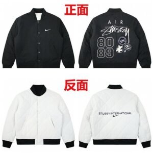Stussy Co-branded Retro Style Black Jacket
