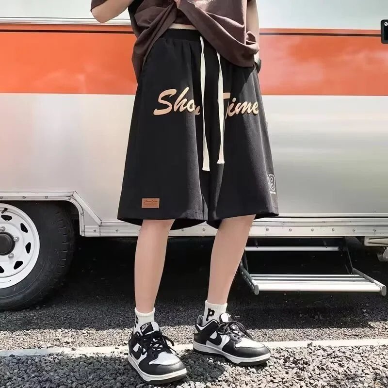 China Selected Letter Style Black Shorts