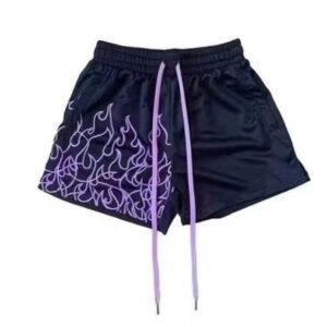 China Selected Flame Wind Black Shorts