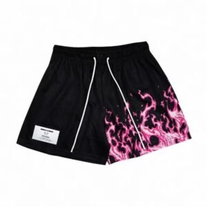 China Selected Flame Wind Black Shorts