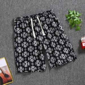 China Selected Retro Style Black and White Shorts