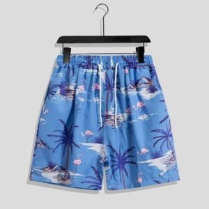 China Selected Tropical Style Blue Shorts