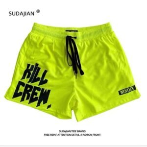 SUDAJIAN Trendy Brand Fluorescent Shorts