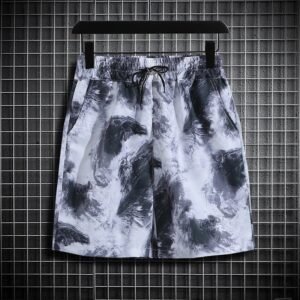 China Selected Ink-and-Wash Style Black-and-White Shorts