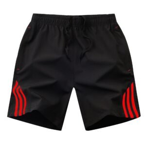 China Selected Sporty Black and Red Shorts