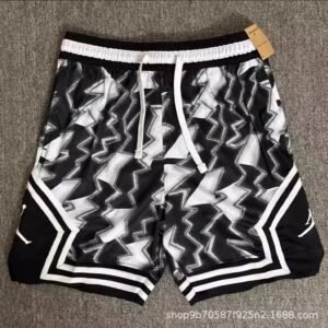 China Selected Trendy Brand Black and White Printed Shorts
