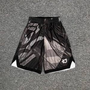 China Selected Geometric Style Black and Gray Shorts