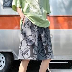 China Selected Bear Trend Brand Gray Shorts