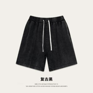 China Selected Retro Style Black Shorts