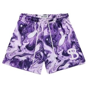 BKTSQD Trendy Purple Halo Shorts