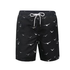 "China Selected" Seagull Print Shorts