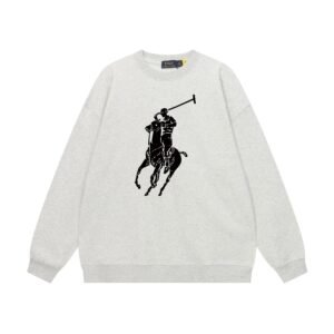Ralph Lauren Polo Retro - style Light Gray Sweatshirt