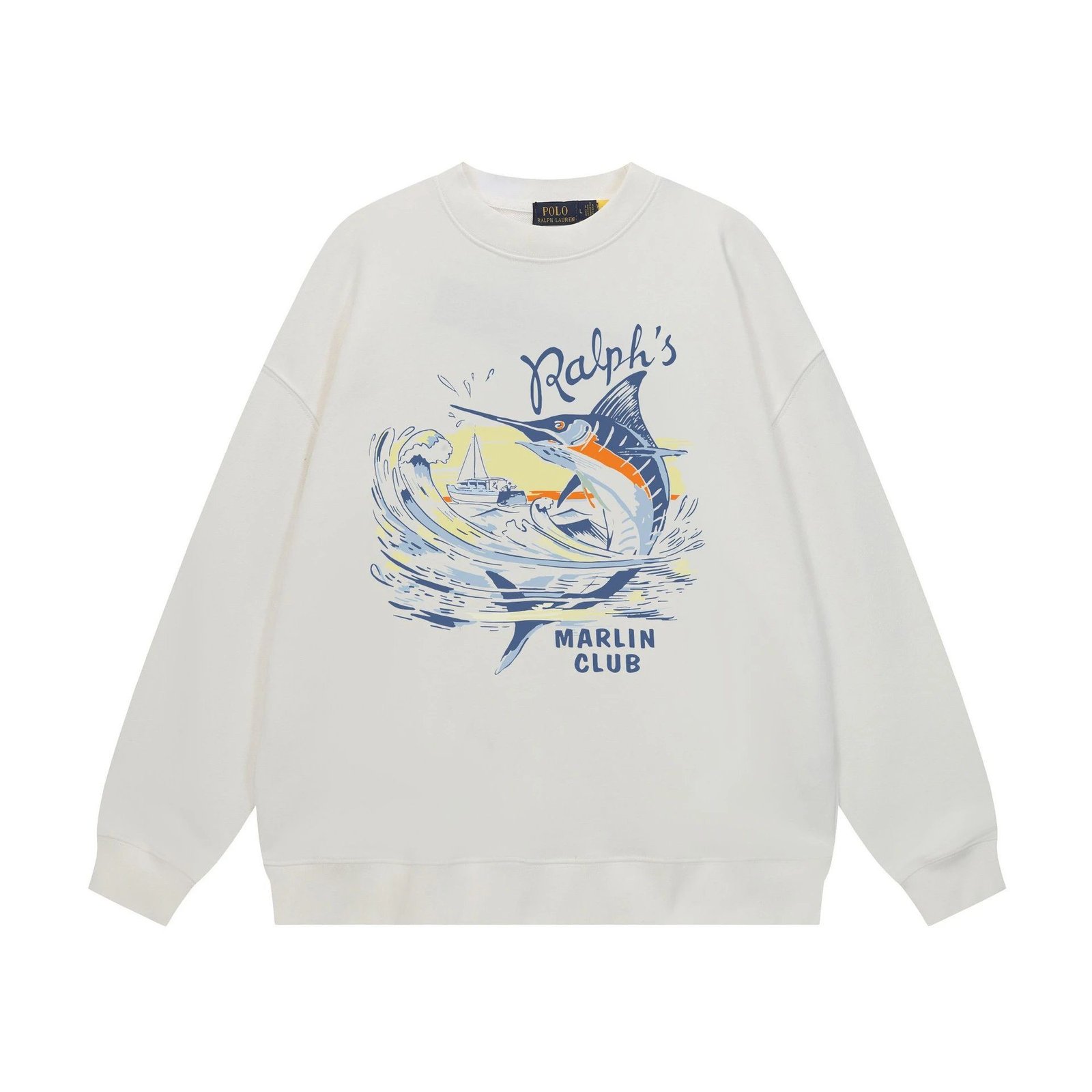Ralph Lauren Marin Club White Sweatshirt