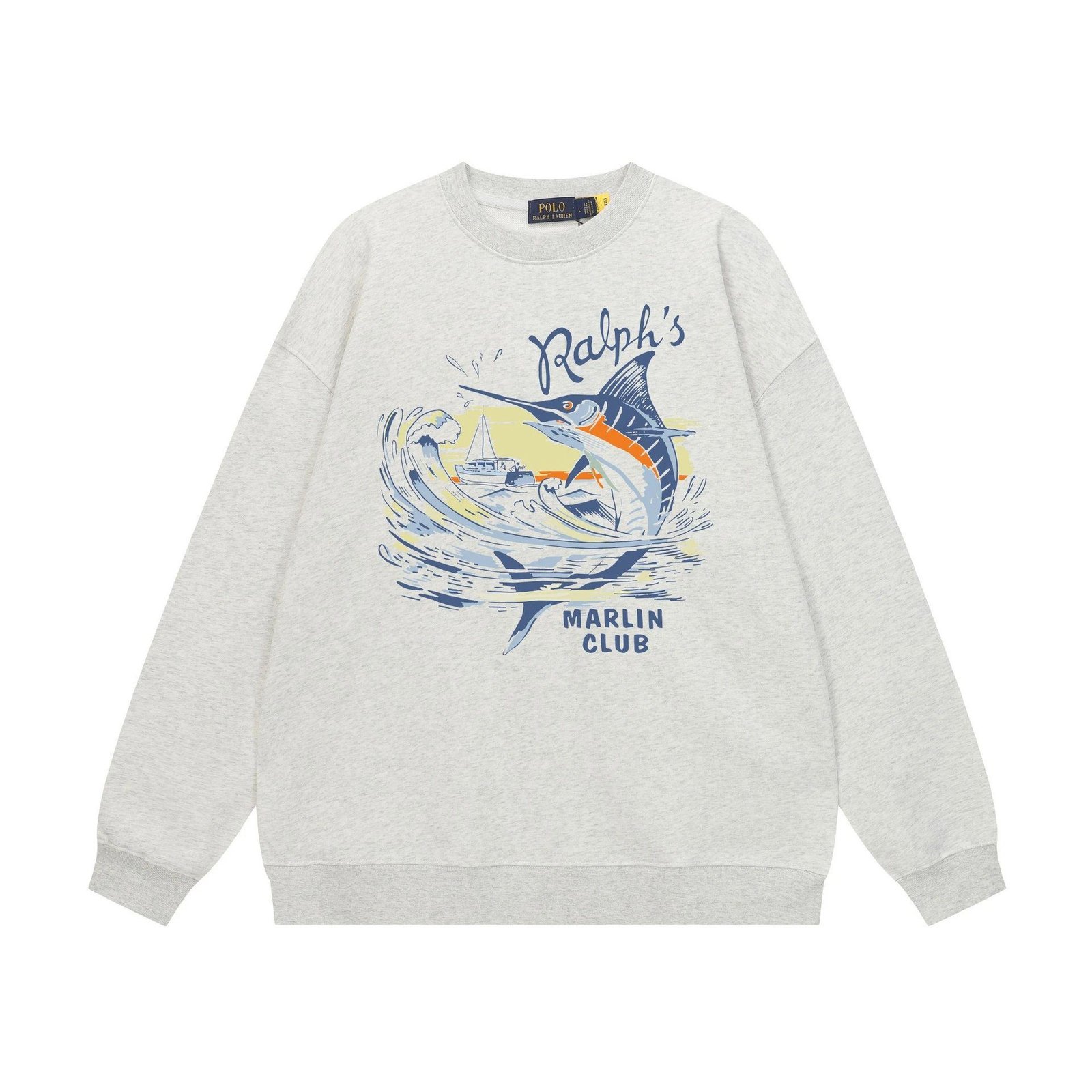 Ralph Lauren Marin Club Light Grey Sweatshirt