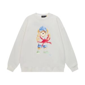 Ralph Lauren Bear Cartoon White Sweatshirt