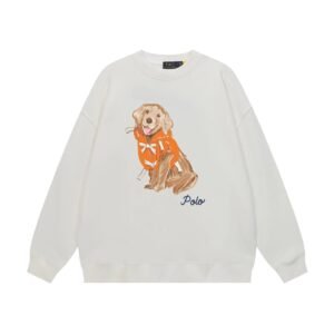Ralph Lauren Polo Cute Pet Style White Sweatshirt