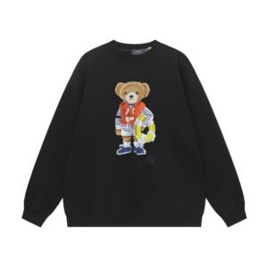 Ralph Lauren Bear Trendy Brand Black Sweatshirt