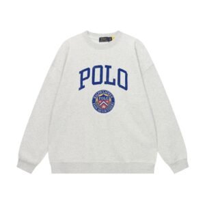 Ralph Lauren Polo series minimalist light gray sweatshirt