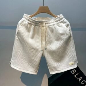 China Selected Trendy Brand Geometric White Shorts
