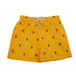 China Selected Printed Casual Yellow Shorts