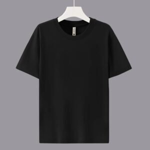 China Selected simple style black T-shirt