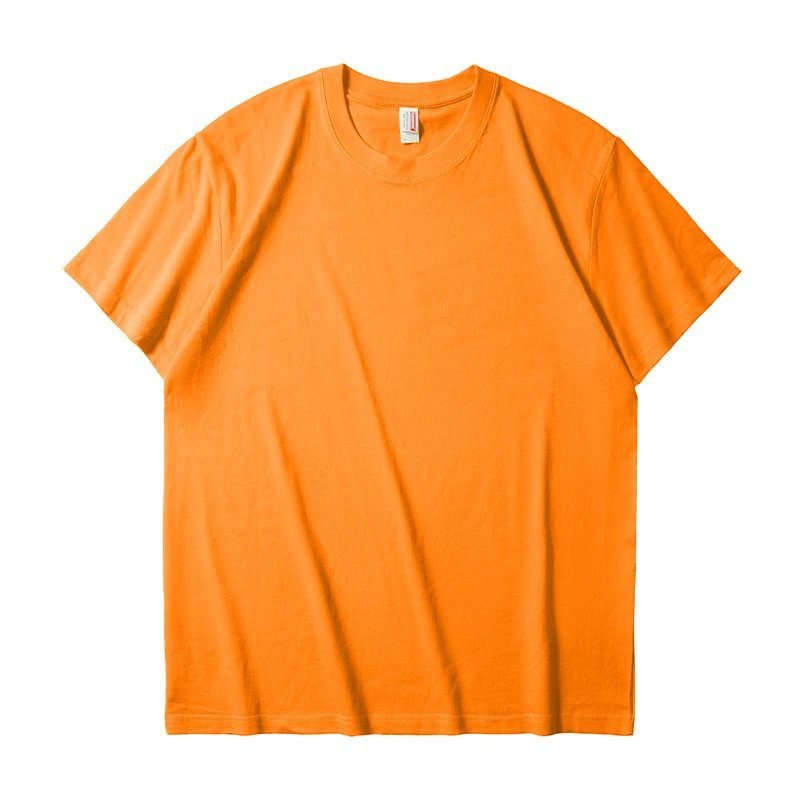 China Selected solid color simple orange T-shirt