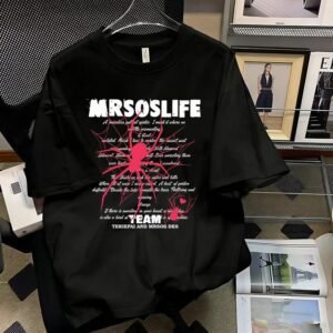 China Selected letter print black T-shirt.