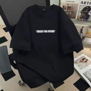 China Selected futuristic black T-shirt