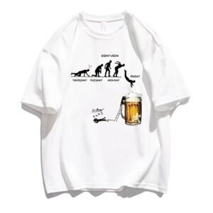 China Selected with a fun style white T-shirt