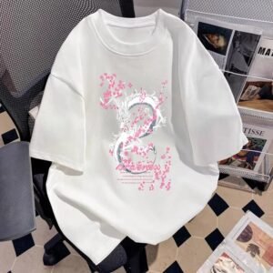 China Selected dragon pattern cherry blossom short sleeves.