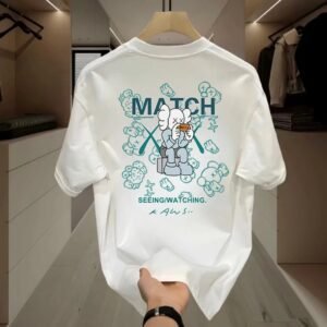 KAWS Cartoon Trendy Brand White T-shirt