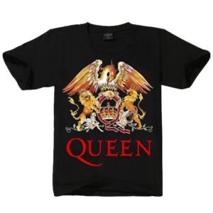 China Selected Queen print style black T-shirt