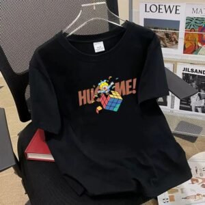 China Selected Rubik's Cube print black T-shirt