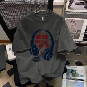 Grey T-shirt with China Selected music elements