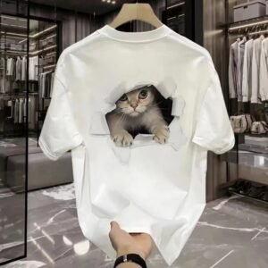 China Selected holey cute pet white T-shirt
