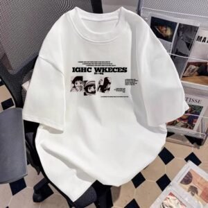 China Selected anime-style white T-shirts