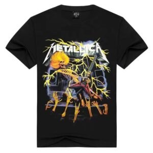 METALLICA Rock Style Black T-shirt