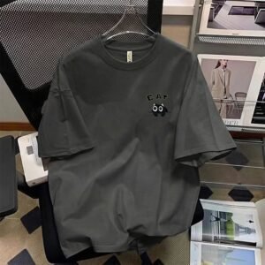 China Selected cartoon-style dark gray T-shirt