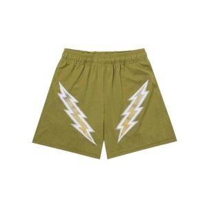 "China Selected Lightning Style Army Green Shorts"