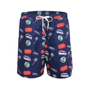 China Selected Vacation Style Dark Blue Shorts