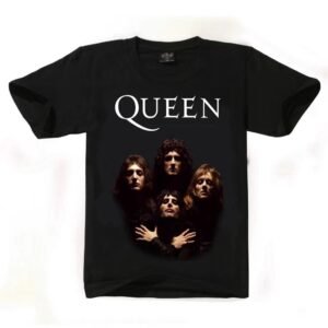 China Selected Queen band rock style black T-shirt