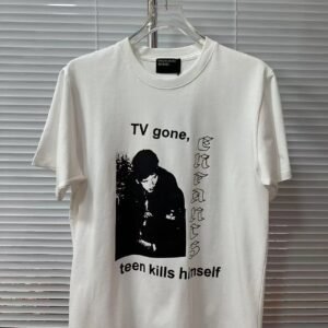 China Selected printed style white T-shirt