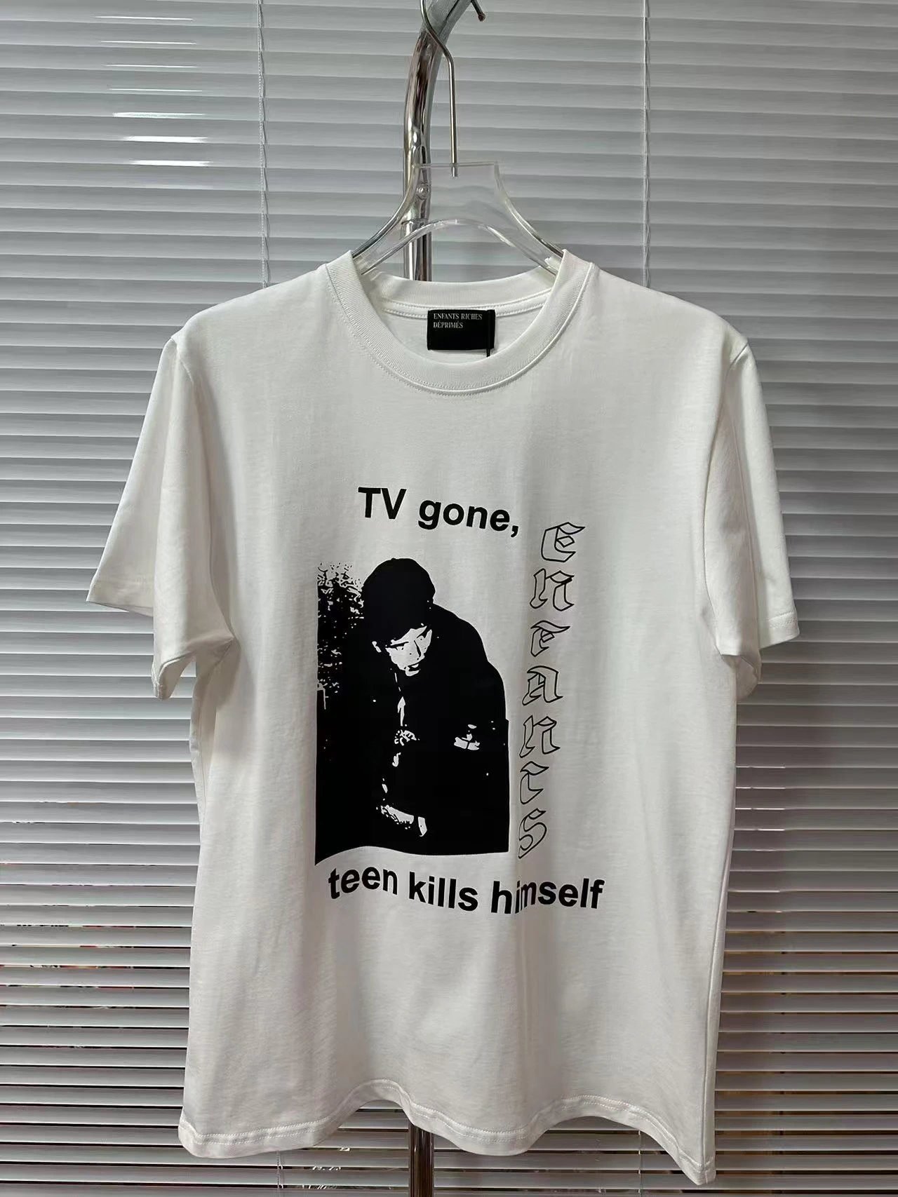 China Selected printed style white T-shirt