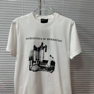 China Selected architectural style white T-shirts