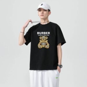 China Selected bear-style black T-shirt