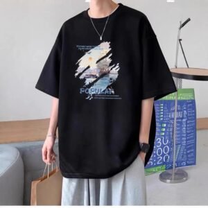 China Selected Nautical Style Black T-shirt