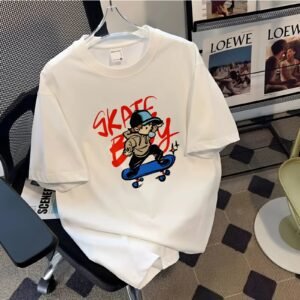 China Selected skateboarding style white T-shirt