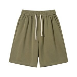 China Selected Basic Style Casual Military Green Shorts