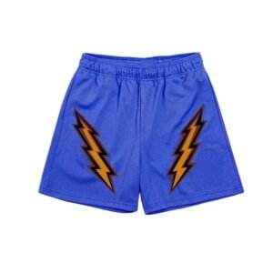 China Selected Lightning Wind Blue Shorts