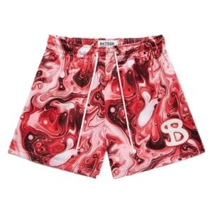 Trendy red shorts from China Selected